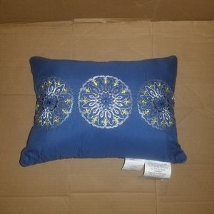 Blue pillow new never used  12" by 16"